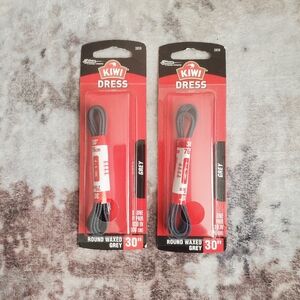 Kiwi Dress Round Waxed 30" Grey Gray Laces 2 Pairs